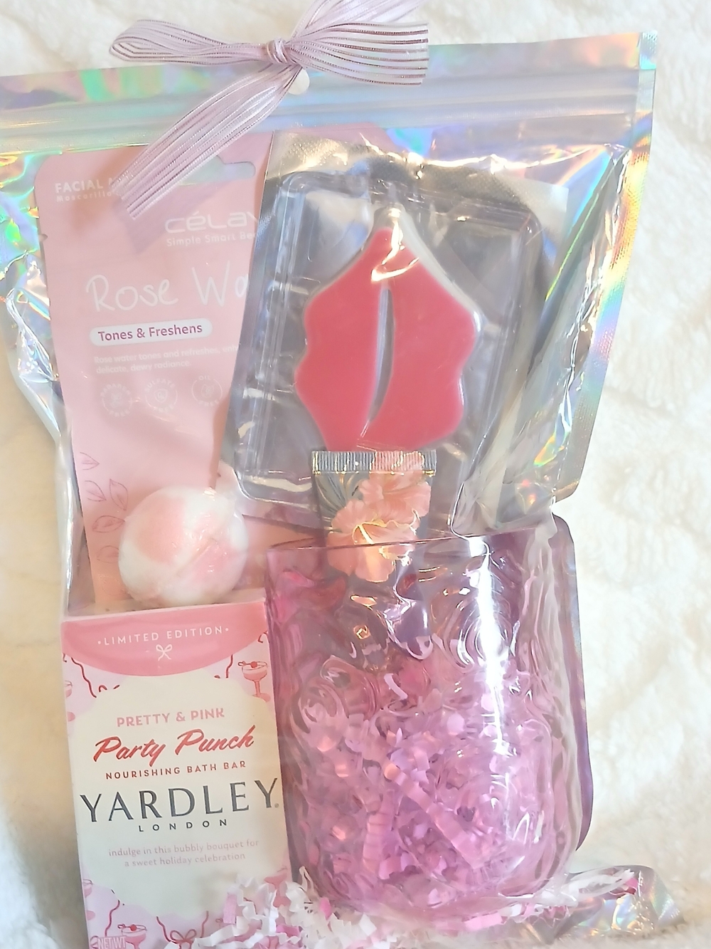 London Party Punch Bath Bar & Pink Rose-Infused Set Self-Care Bundle